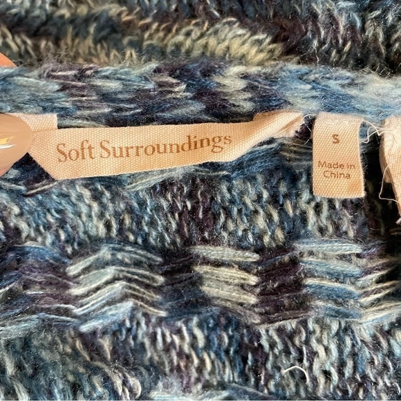 Soft Surroundings Zadie Sweater Topper, Frosted Aqua, Size S - Picture 6 of 7